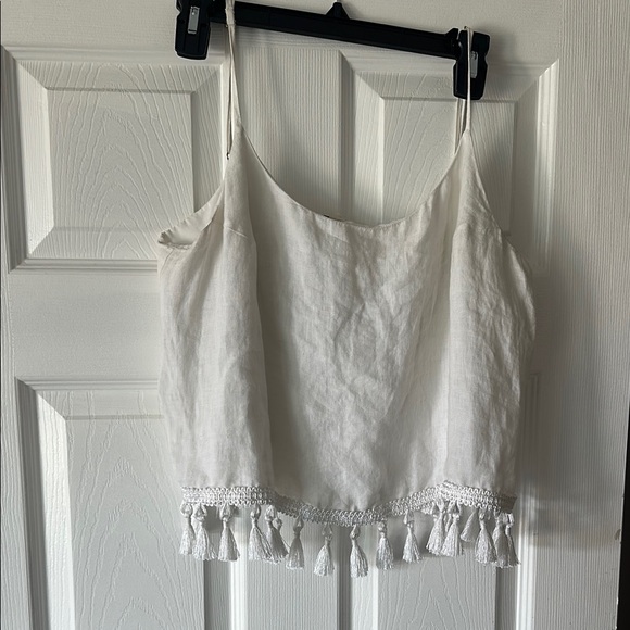 Club Monaco Tops - Club Monaco linen tassle tank! Size L